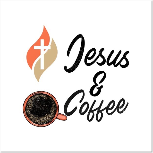 Jesus And Coffee - Christian Wall Art by ChristianShirtsStudios